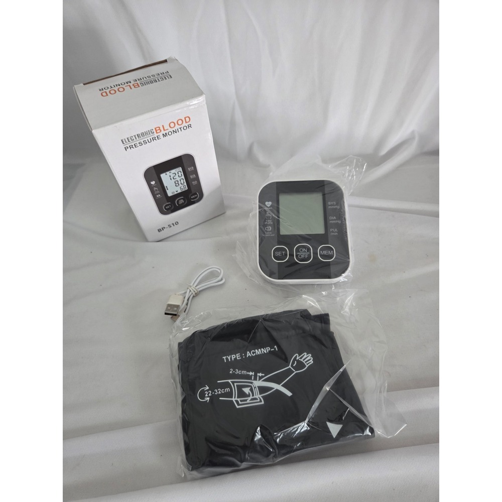 Electronic Blood Pressure Monitor Upper Arm Digital Heart Rate Monitor